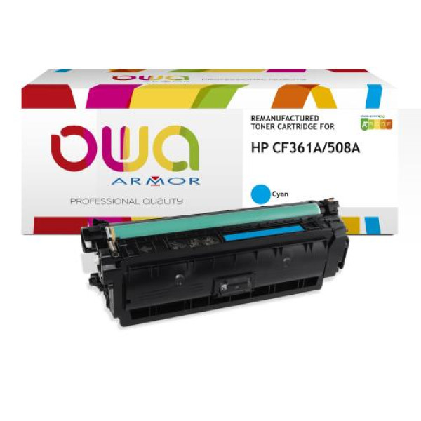 Toner reman OWA: HP Color Lj Ent M552 M553 M577 5.000p. Std CF361A / 508A cyan