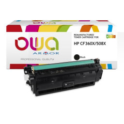 Toner reman OWA: HP Color Lj Ent M552 M553 M577 12.500p. HC CF360X / 508X negro