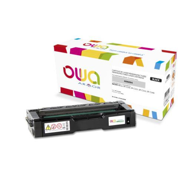 Toner reman OWA: RICOH Afici.SPC220 SPC221 SPC222 2.300p. Std 407642/406094 negro