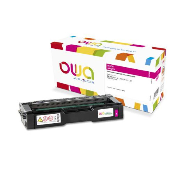 Toner reman OWA: RICOH Afici.SPC220 SPC221 SPC222 2.000p. Std 407644/406099 magenta