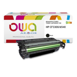 Toner reman OWA: HP Color Lj Ent M651 20.500p. HC CF330X / 654X negro