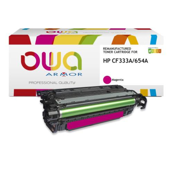 Toner reman OWA: HP Color Lj Ent M651 15.000p. Std CF333A / 654A magenta