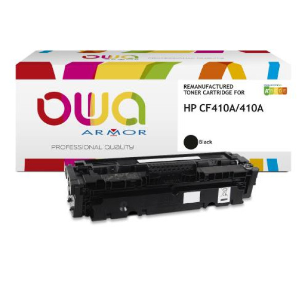 Toner reman OWA: HP Color Lj Pro M377 M452 M477 2.300p. Std CF410A / 410A negro