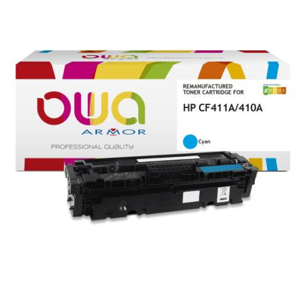 Toner reman OWA: HP Color Lj Pro M377 M452 M477 2.300p. Std CF411A / 410A cyan