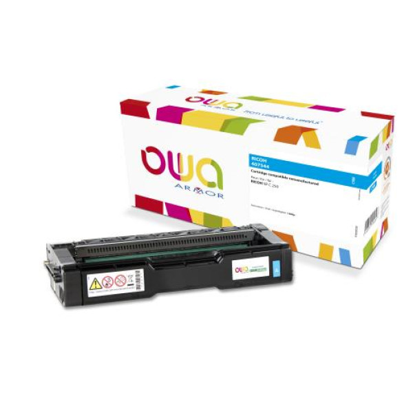 Toner reman OWA: RICOH Aficio SPC250 1.600p. Std 407544 cyan