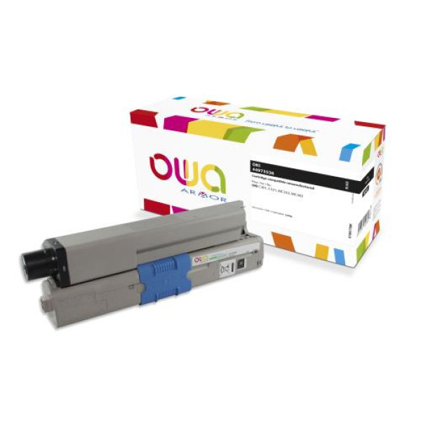 Toner reman OWA: OKI C301 C321 MC332 MC342 2.200p. Std 44973536 negro