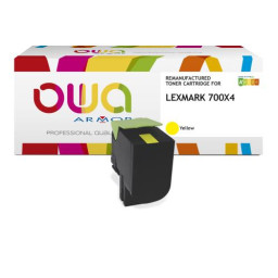 Toner reman OWA: LEXMARK CS510 4.000p. HC 70C0X40 / 700X4 amarillo