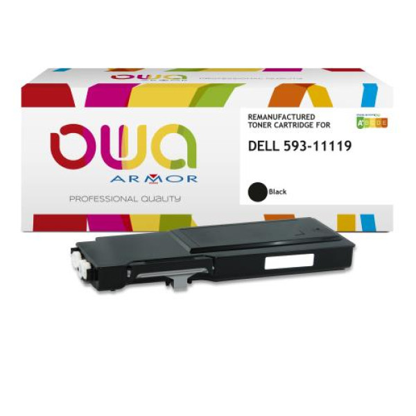 Toner reman OWA: DELL C3760 11.000p. Std 593-11119 / 4CHT7 negro