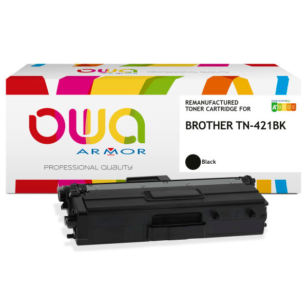 Toner reman OWA: BROTHER HLL8260 DCPL8410 MFCL8690 3.000p. Std TN421BK negro