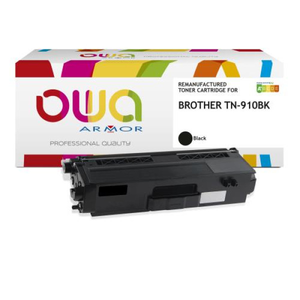 Toner reman OWA: BROTHER HLL9310 MFC9570 9.000p. Std TN910BK negro