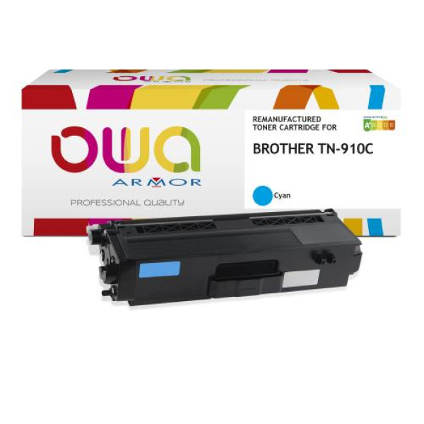 Toner reman OWA: BROTHER HLL9310 MFC9570 9.000p. Std TN910C cyan