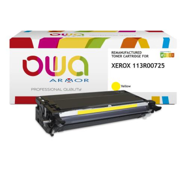 Toner reman OWA: XEROX Phaser 6180 6.000p. HC 113R00725 amarillo