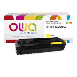 Toner reman OWA: HP Color Lj Pro M254 M280 M281 1.300p. Std CF542A / 203A amarillo