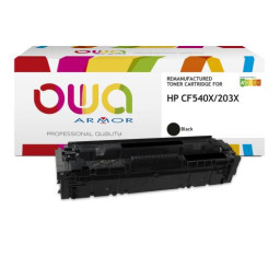 Toner reman OWA: HP Color Lj Pro M254 M280 M281 3.200p. HC CF540X / 203X negro