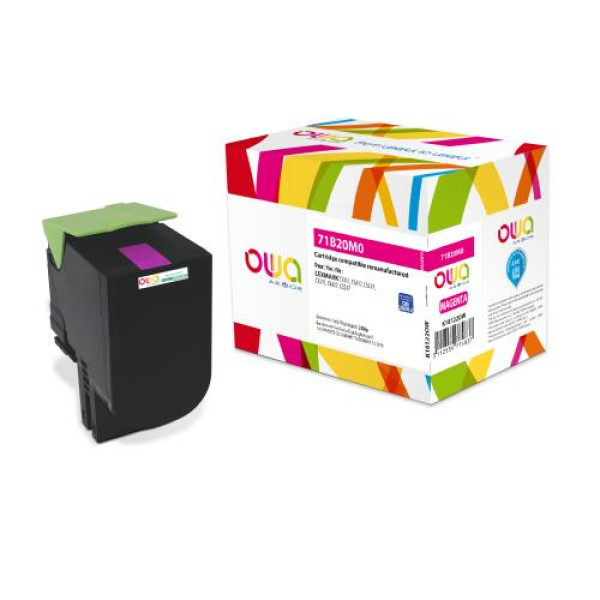 Toner reman OWA: LEXMARK CS317 CS417 CS517 CX317 2.300p. Std 71B20M0 magenta