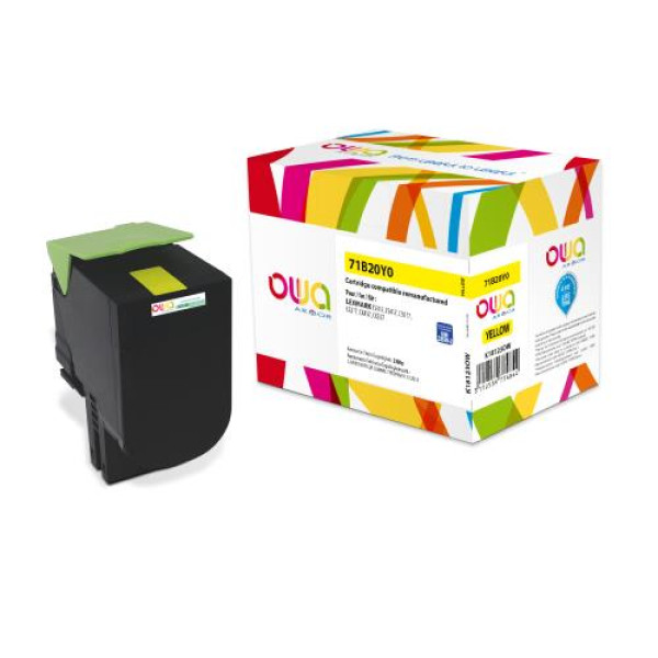 Toner reman OWA: LEXMARK CS317 CS417 CS517 CX317 2.300p. Std 71B20Y0 amarillo