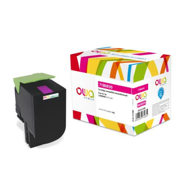 Toner reman OWA: LEXMARK CS317 CX317 2.300p. Std 71B0030 magenta