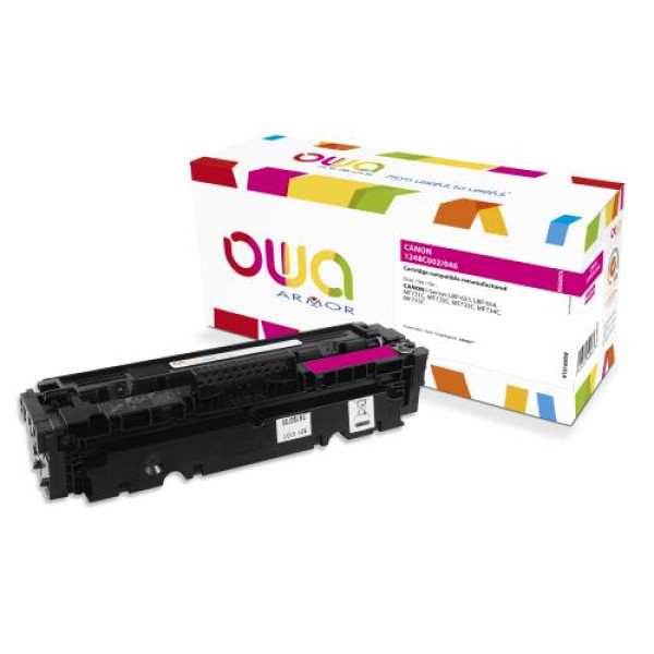 Toner reman OWA: CANON LBP653 LBP654 MF731 MF732 2.300p. Std 1248C002 / 046 magenta