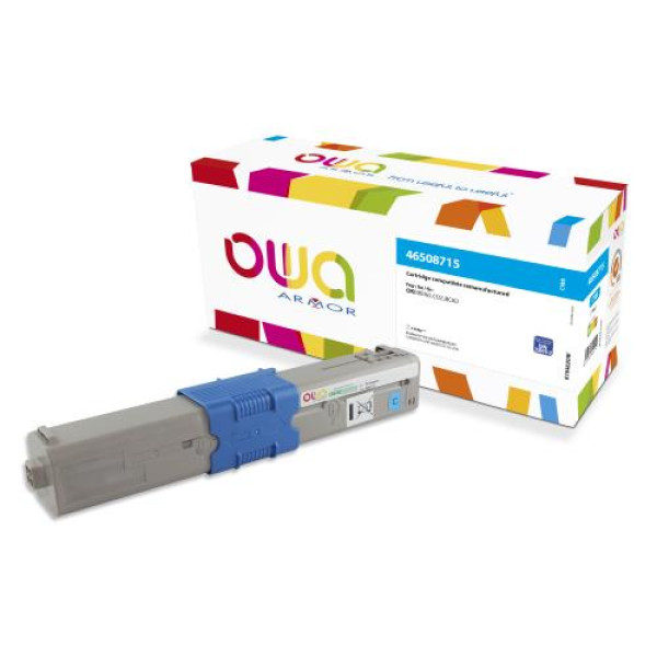 Toner reman OWA: OKI C332 MC363 1.500p. Std 46508715 cyan