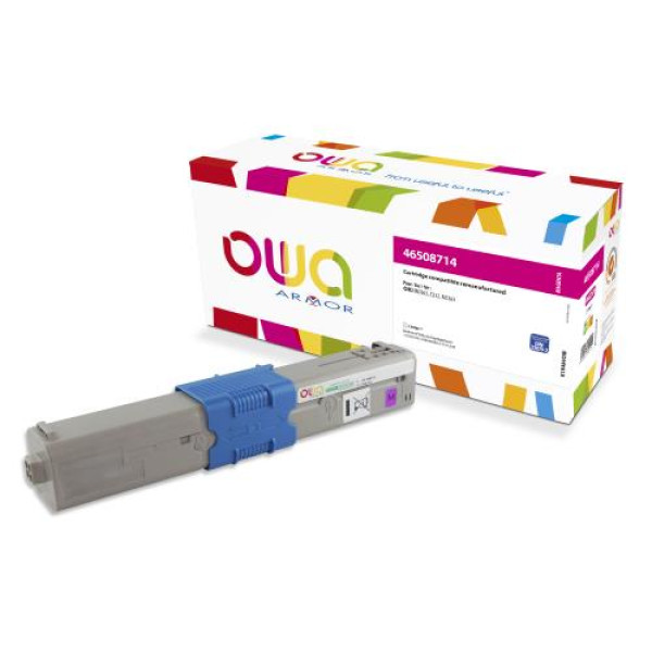 Toner reman OWA: OKI C332 MC363 1.500p. Std 46508714 magenta