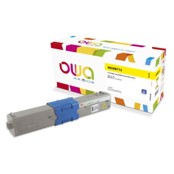 Toner reman OWA: OKI C332 MC363 1.500p. Std 46508713 amarillo