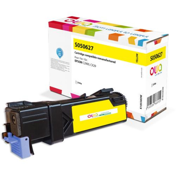 Toner reman OWA: EPSON AL C2900 CX29 2.500p. Std C13S050627 / C2900 amarillo