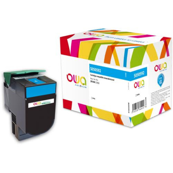 Toner reman OWA: EPSON AL C3900 6.000p. Std C13S050592 / C3900 cyan