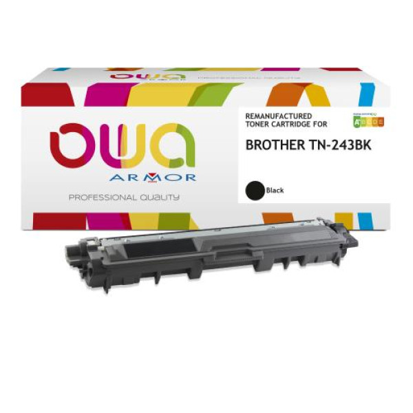 Toner reman OWA: BROTHER HLL3210 DCPL3510 MFCL3730 1.000p. Std TN243BK negro