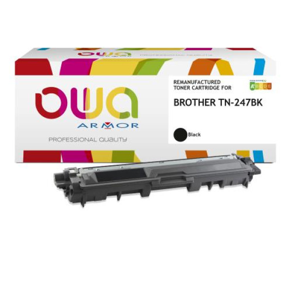 Toner reman OWA: BROTHER HLL3210 DCPL3510 MFCL3730 3.000p. HC TN247BK negro