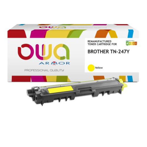 Toner reman OWA: BROTHER HLL3210 DCPL3510 MFCL3730 2.300p. HC TN247Y amarillo