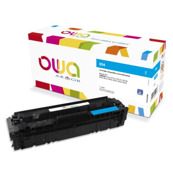 Toner reman OWA: CANON LBP620 LBP640 MF640 MF644 1.200p. Std 3023C002 / 054 cyan