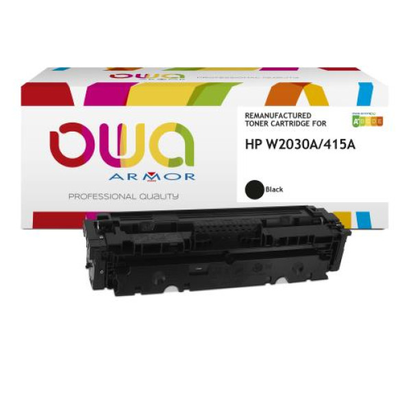 Toner reman OWA: HP Color Lj M454 M479 M480 2.400p. Std W2030A / 415A negro