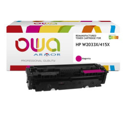 Toner reman OWA: HP Color Lj M454 M479 M480 6.000p. HC W2033X / 415X magenta