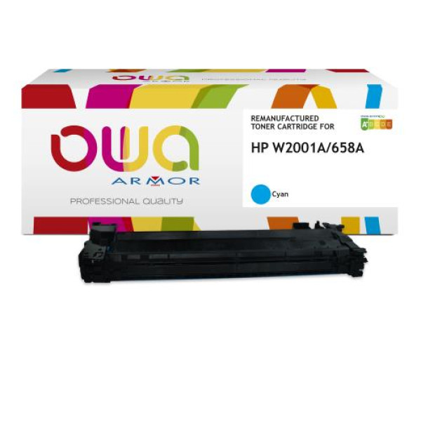 Toner reman OWA: HP Ljet Enterprise M751 6.000p. W2001A / 658A cyan