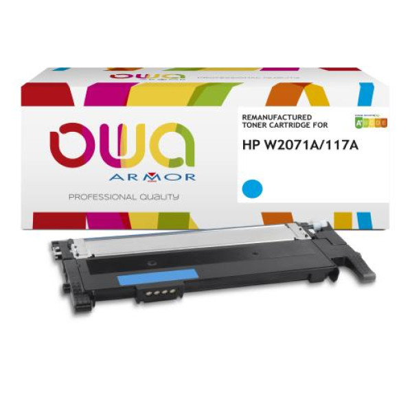 Toner reman OWA: HP Color 150a 150nw 178nw 179fnw 700p. W2071A / 117A cyan