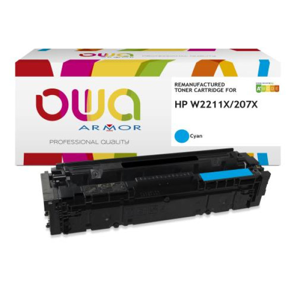 Toner reman OWA: HP Ljet Pro M255 M282 M283 2.450p. W2211X / 207X cyan