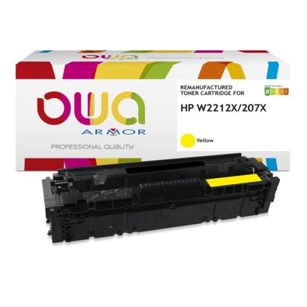 Toner reman OWA: HP Ljet Pro M255 M282 M283 2.450p. W2212X / 207X amarillo