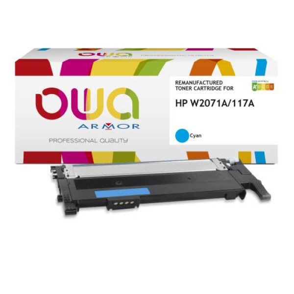 Toner reman OWA: HP Color 150a 150nw 178nw 179fnw 1.000p. Jumbo W2071A / 117A cyan