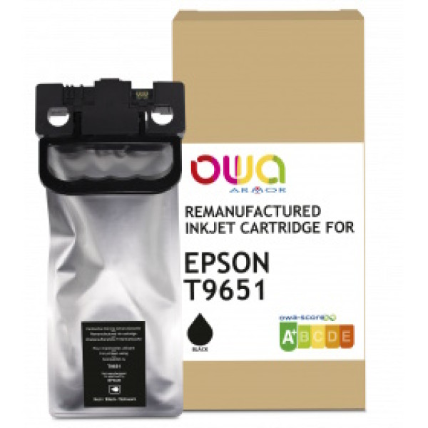 Ct. reman. OWA: EPSON WF-M5298 M5299 M5799 negro 225ml 12.000p. #XL (T9651)