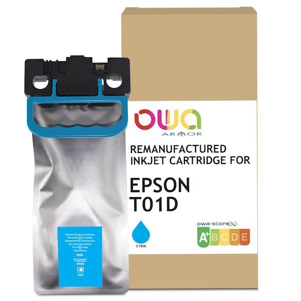 Ct. reman. OWA: EPSON WT-C529R WT-C579R cyan 260ml 20.000p. XXL ink T01D (C13T01D200)