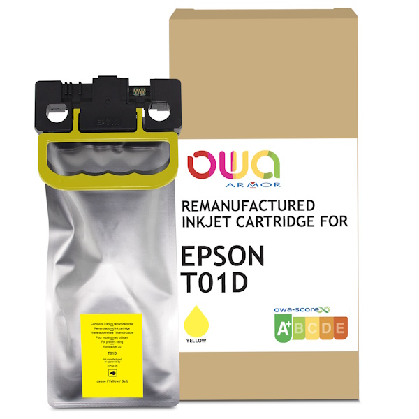 Ct. reman. OWA: EPSON WT-C529R WT-C579R amarillo 260ml 20.000p. XXL ink T01D (C13T01D400)