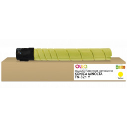 Toner reman OWA: K-MINOLTA C224 C284 OLIV.MF222 25.000p. STD A33K250 / TN321Y 