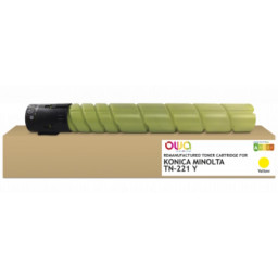 Toner reman OWA: K-MINOLTA C227 C287 OLIV.MF223 21.000p. STD A8K3250 / TN221Y 