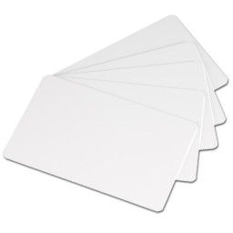 (100) PVC ID card blank white CR80 Premium 86x54mm credit card size, grosor 0,76mm