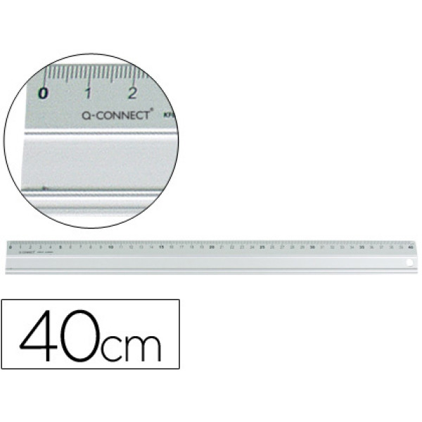 Regla Q-CONNECT metalica 40 cm