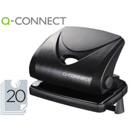 Taladrador Q-CONNECT - 2 taladros abertura 2mm, para 20h., color negro