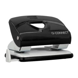 Taladrador Q-CONNECT negro capacidad 20h, 2 agujeros, plástico/metálica