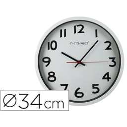 Reloj Q-CONNECT pared Oficina 35cm redondo