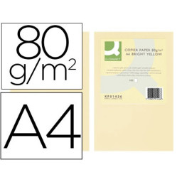 Papel Q-CONNECT 500A4 80gr color crema (72053)