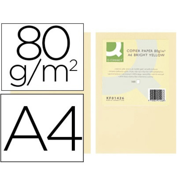 Papel Q-CONNECT 500A4 80gr color crema (72053)